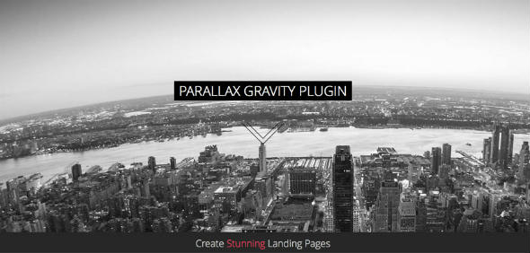 Parallax Gravity Landing Page Plugin
