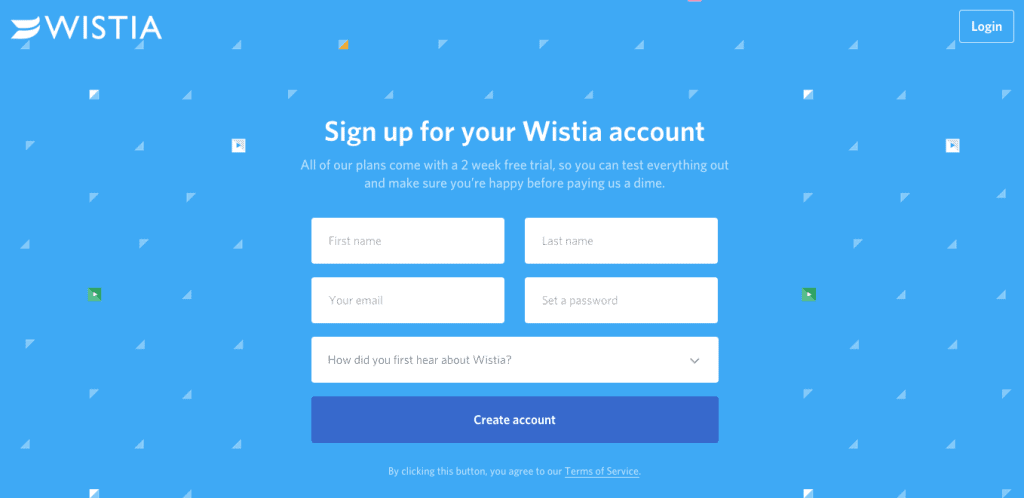 Wista Simple Headline on a Landing Page