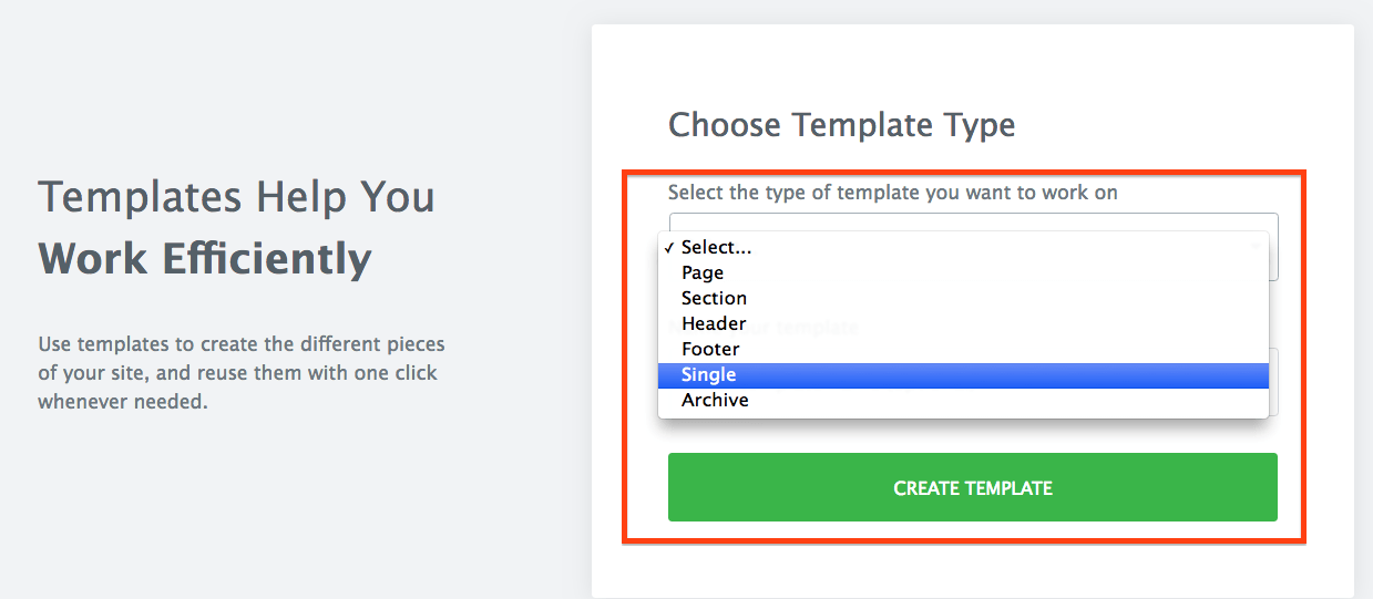 choose template type