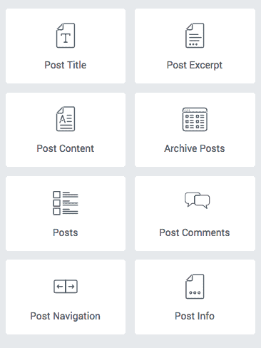 elementor posts widges